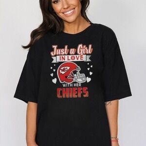 Just A Girl In Love Kansas City Chiefs Football Fan Tee T-Shirt